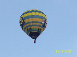 Hot air balloon above: Some hot air below at 5.30am!